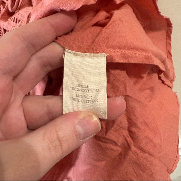 Anthropologie Forever That Girl Eyelet Mini Dress Pink Small - Picture 7 of 8